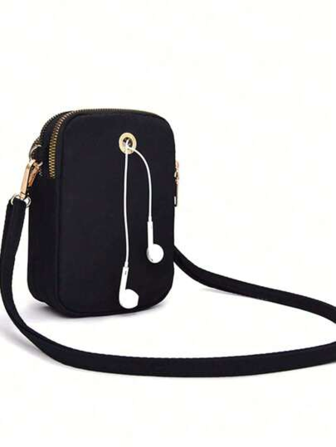 1pc Fashionable And Simple Cross Body Walking Mini Bag Vertical Coin Purse With Mobile Phone Pocket Casual Travel Back To School Gift