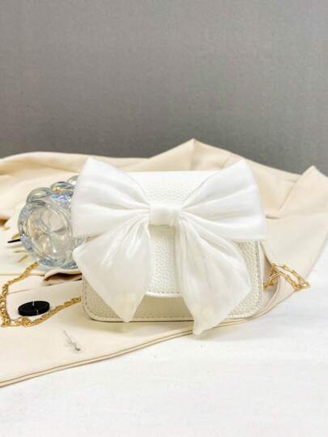 1pc Is Made Of Pu Material A High Grade Small Bag For Girls A Popular Niche Lipstick Bag A Retro Crossbody Bag A Mini Chain Small Square Bag With Lychee Pattern And Bow Which Is Sweet And Fashionable