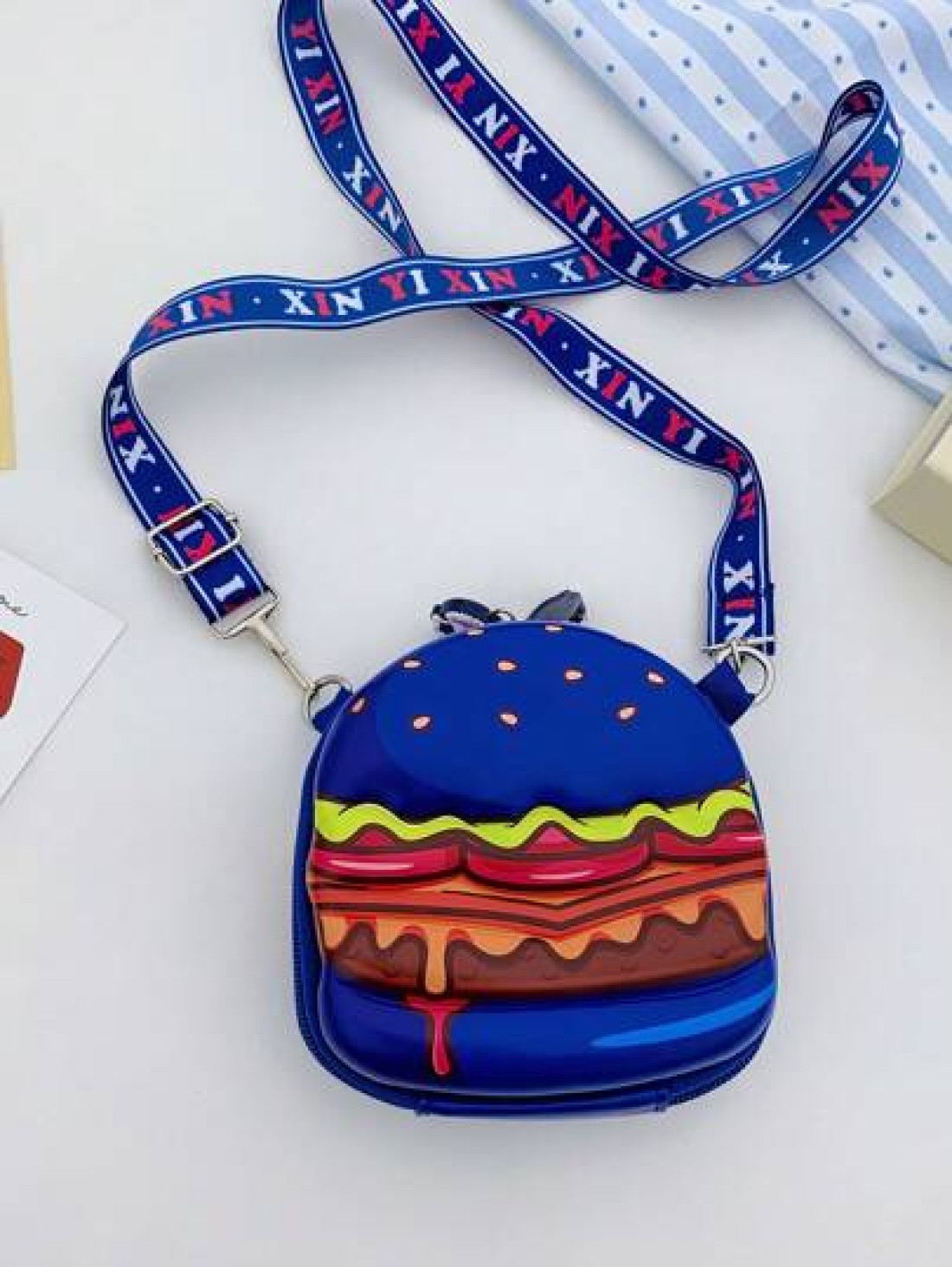 2025 New Summer Personalized Creative Quirky Cute Hamburger Bag Crossbody Bag Niche Unique Super Good Looking Small Bag