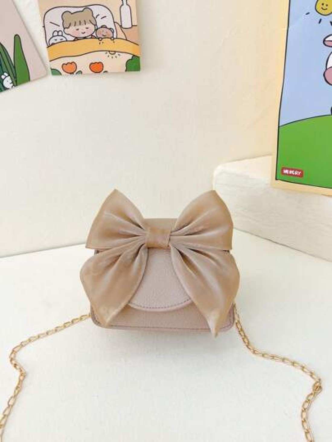 1pc Fashion Children s Bag Girl Bow Crossbody Bag Cute Princess Style Coin Purse Pu Material Magnetic Buckle Closure With A Sweet Bow Pattern Crossbody Bag Suitable For Girls To Go Shopping Attend Par