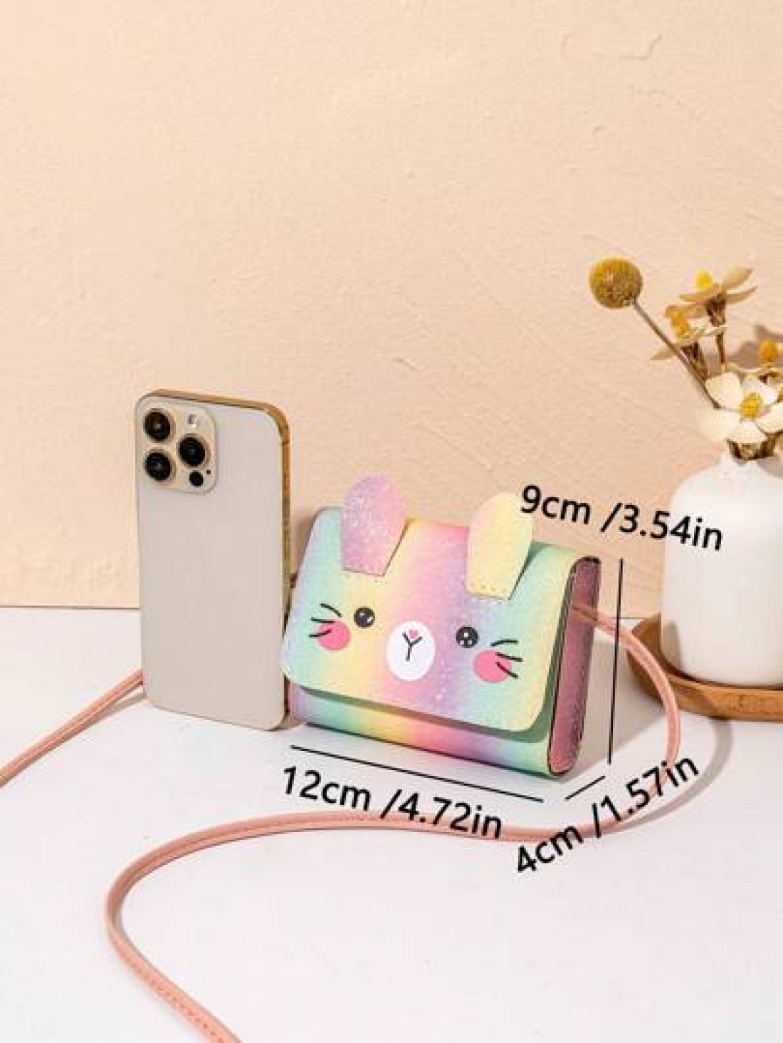 1Pc New Sweet Mini Crossbody Bag Children s Cute Cartoon Kitten Casual Crossbody Bag Small Coin Purse For Girls Messenger Bag Handbag Wallet For Travel Daily Use