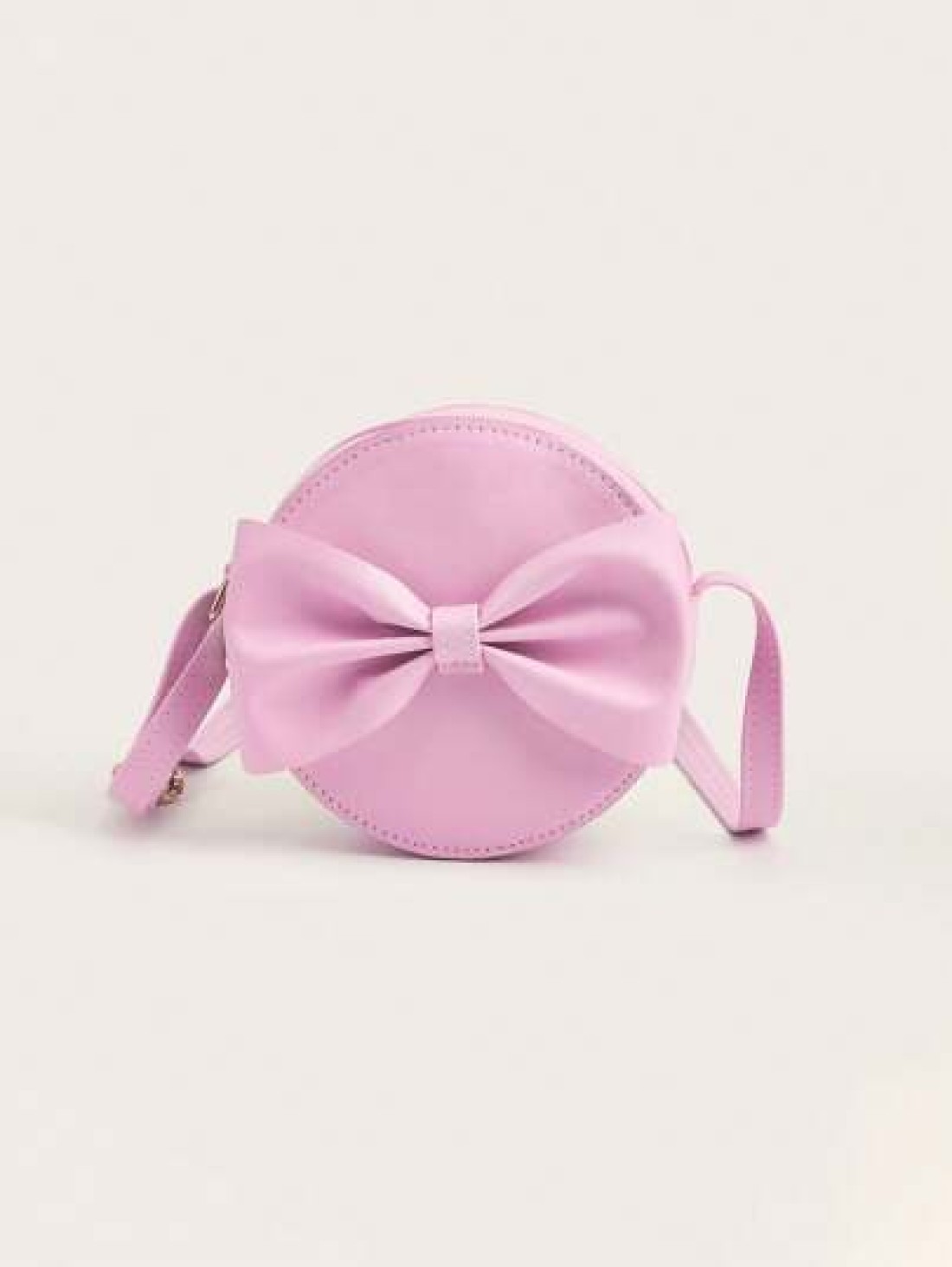 1pc Girls Bowknot Mini Round Crossbody Bag Princess Style Matching Outfit Birthday Gift