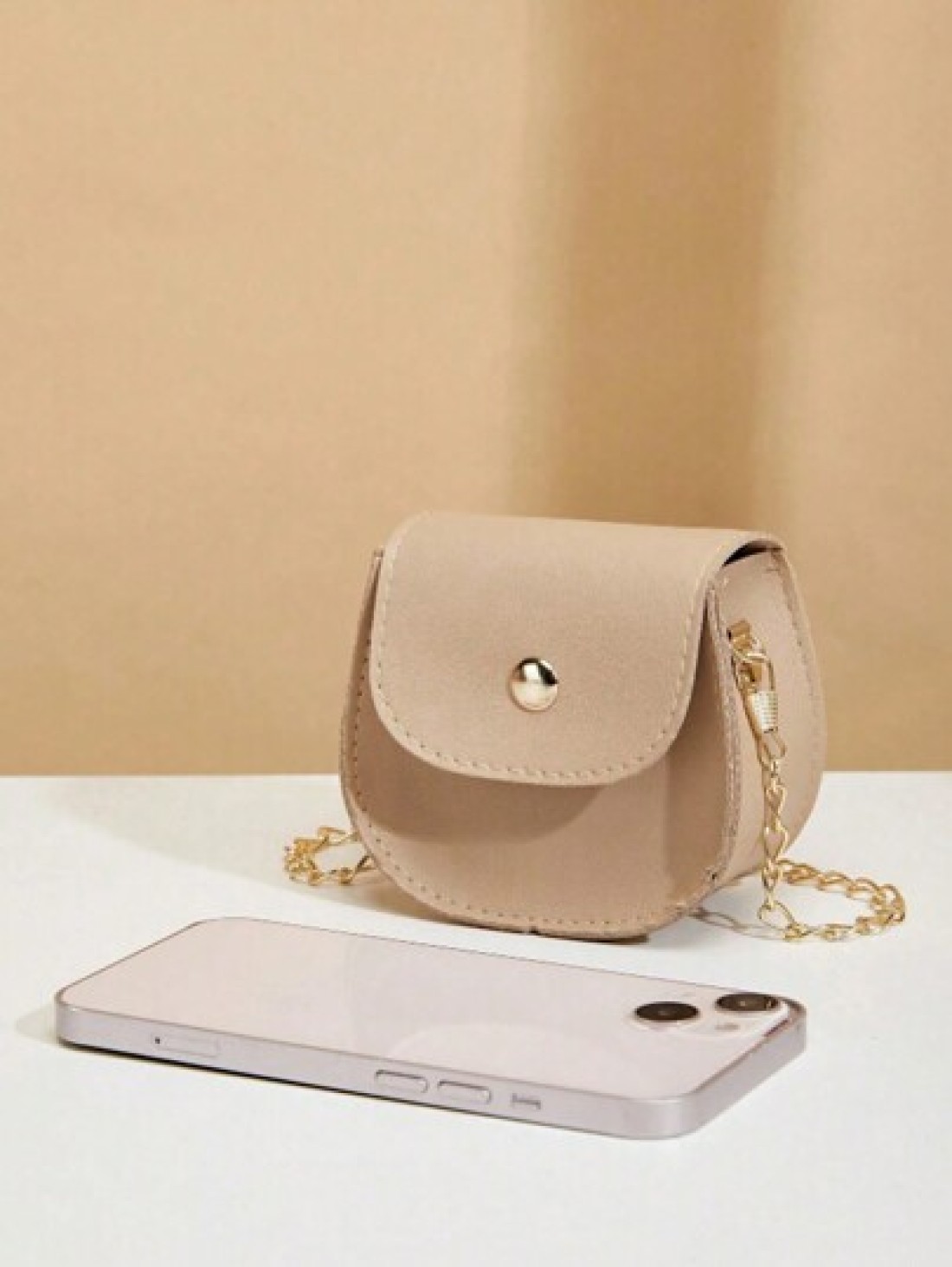 1pc Girls Mini Solid Color Crossbody Bag With Lip Stick Earphone Case Coin Purse Saddle Lip Stick Shoulder Bag Ideal For Daily Use Gift