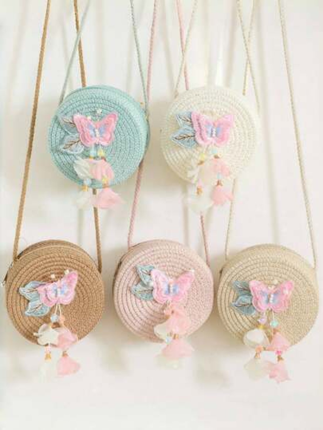 Kids Cute Decorative Round Shoulder Bag Adjustable Strap Crossbody Coin Pouch Suitable For Daily Use