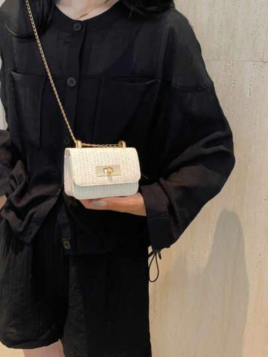 Stylish Woven Fashion Minimalist Small Square Shoulder Crossbody Bag For Girls Casual