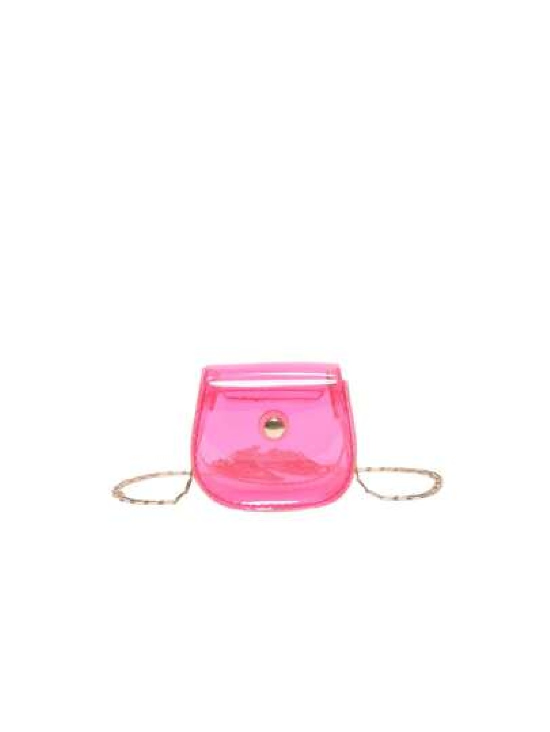 1pc Candy Colored PVC Mini Chain Crossbody Bag For Girls Suitable For Daily Use