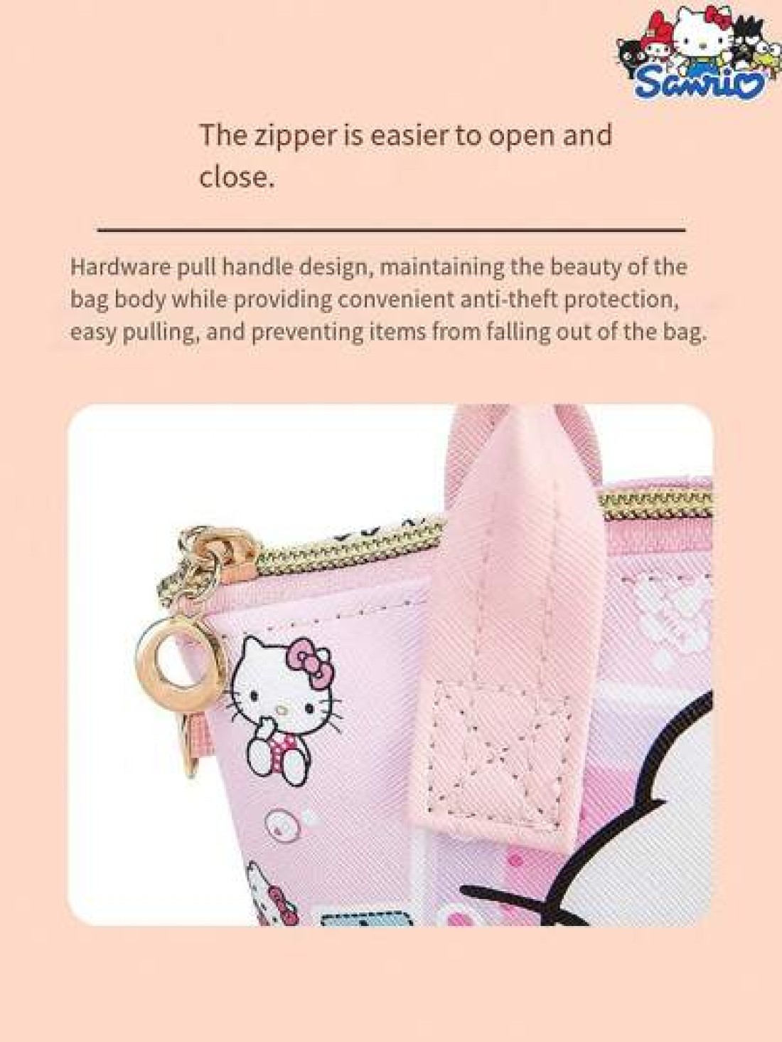 Sanrio Sanrio Hello Kitty Kuromi My Melody Backpack For Girl With Large Capacity Schoolbag Gift For Christmas Thanksgiving Birthday Valentine s Day Party Favors