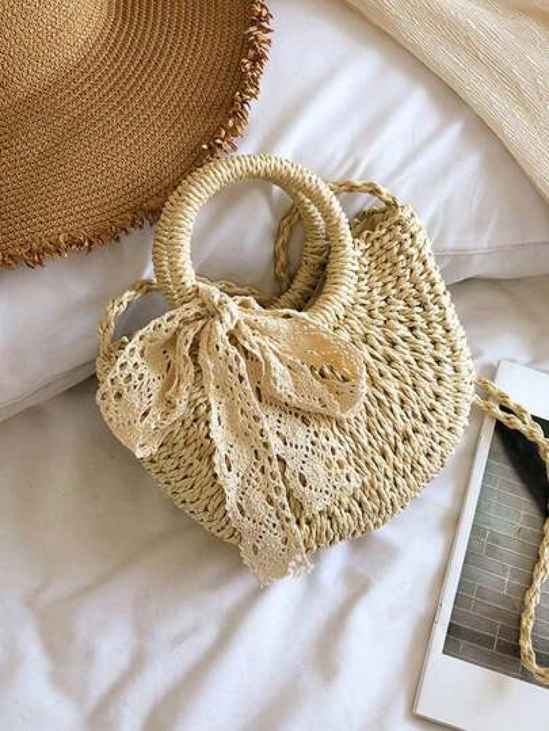 2025 New Fashion Diagonal Crossbody Bag Shoulder Handbag Beach Bag Chic Woven Design
