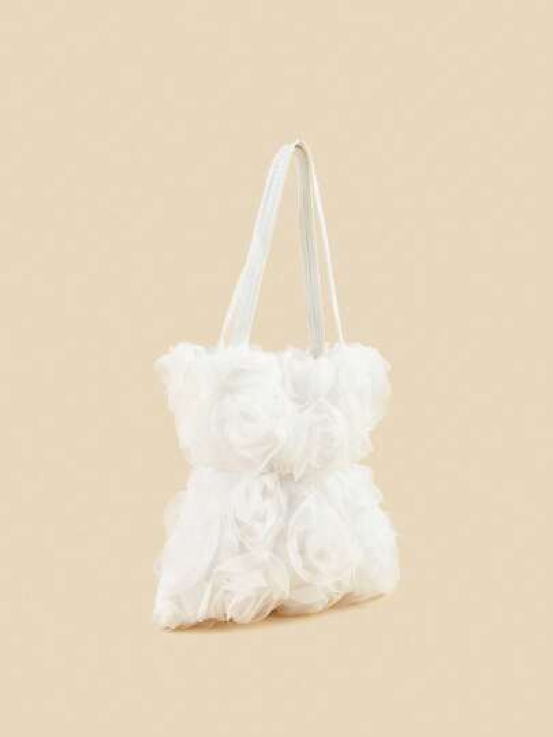 1pc Sweet Lady New Arrival Minimalist Rose Flower Design Handbag Tote Bag For Phone And Coins