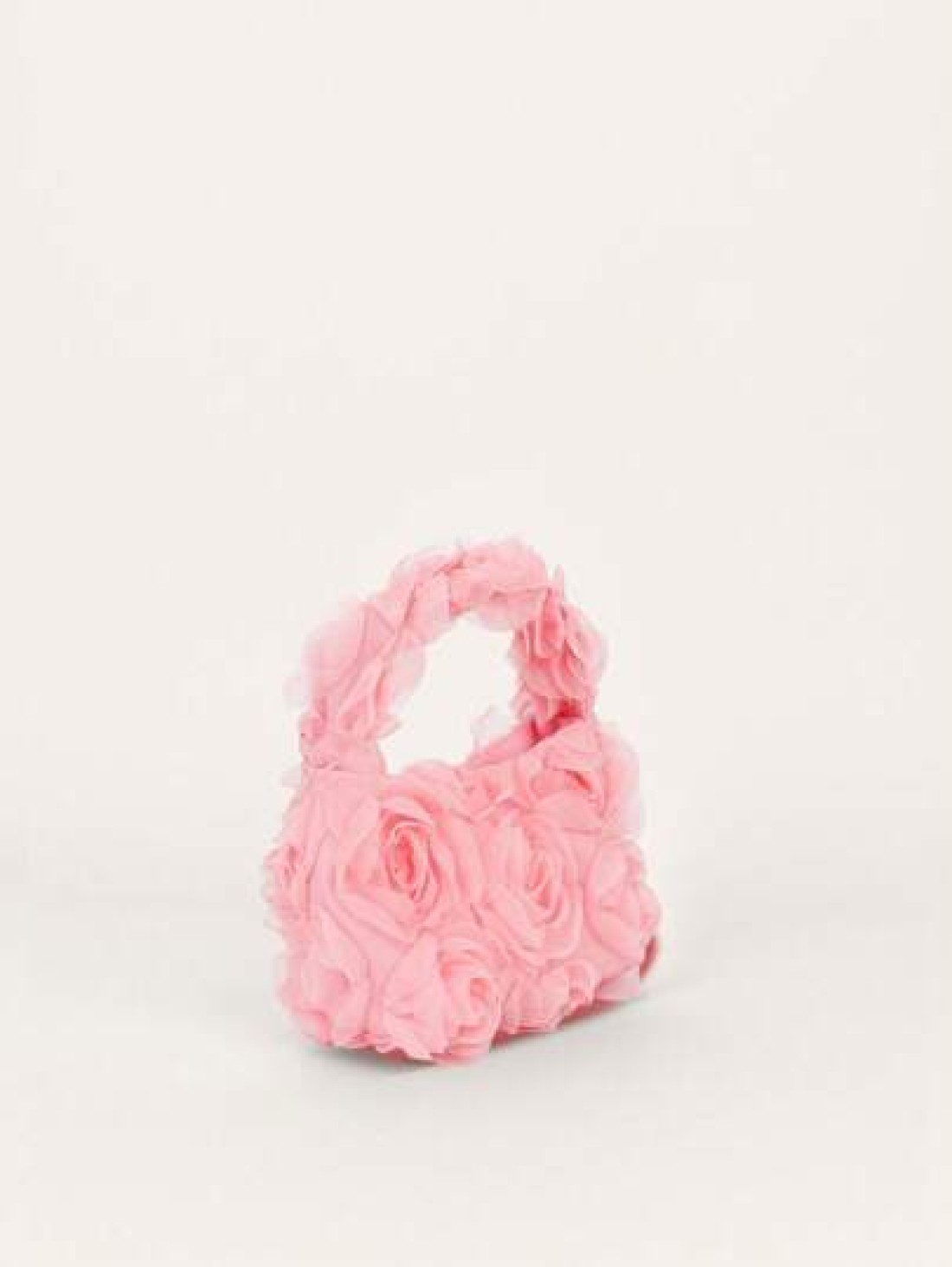 1pc Kids Fashionable Rose Flower Mini Handbag Versatile Pleated Petal Design