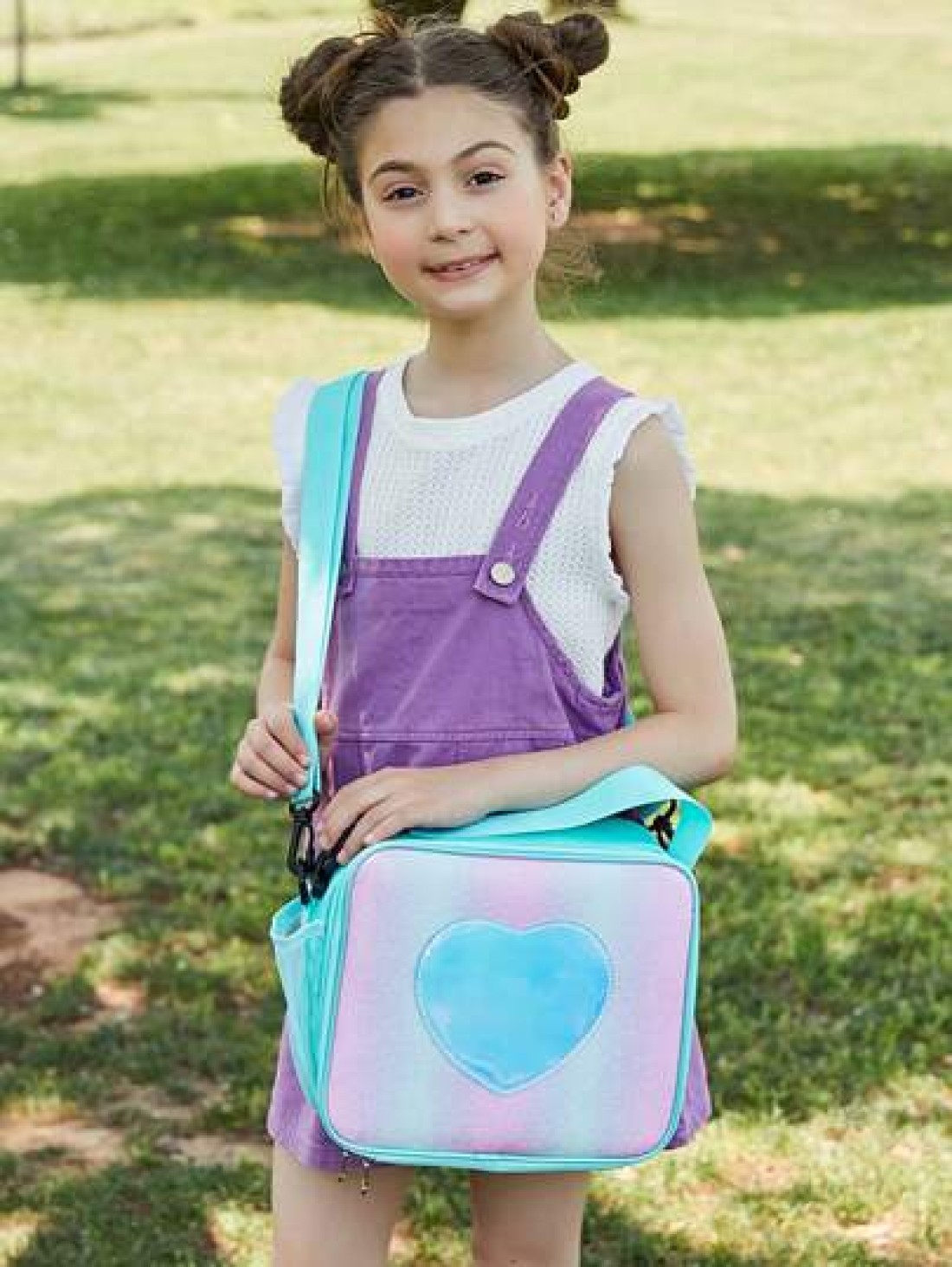 Holographic Lunch Bag Rainbow Thermal Insulated Bag Outdoor Picnic Bento Box Takeaway Bag Simple Shoulder Bag For Girls