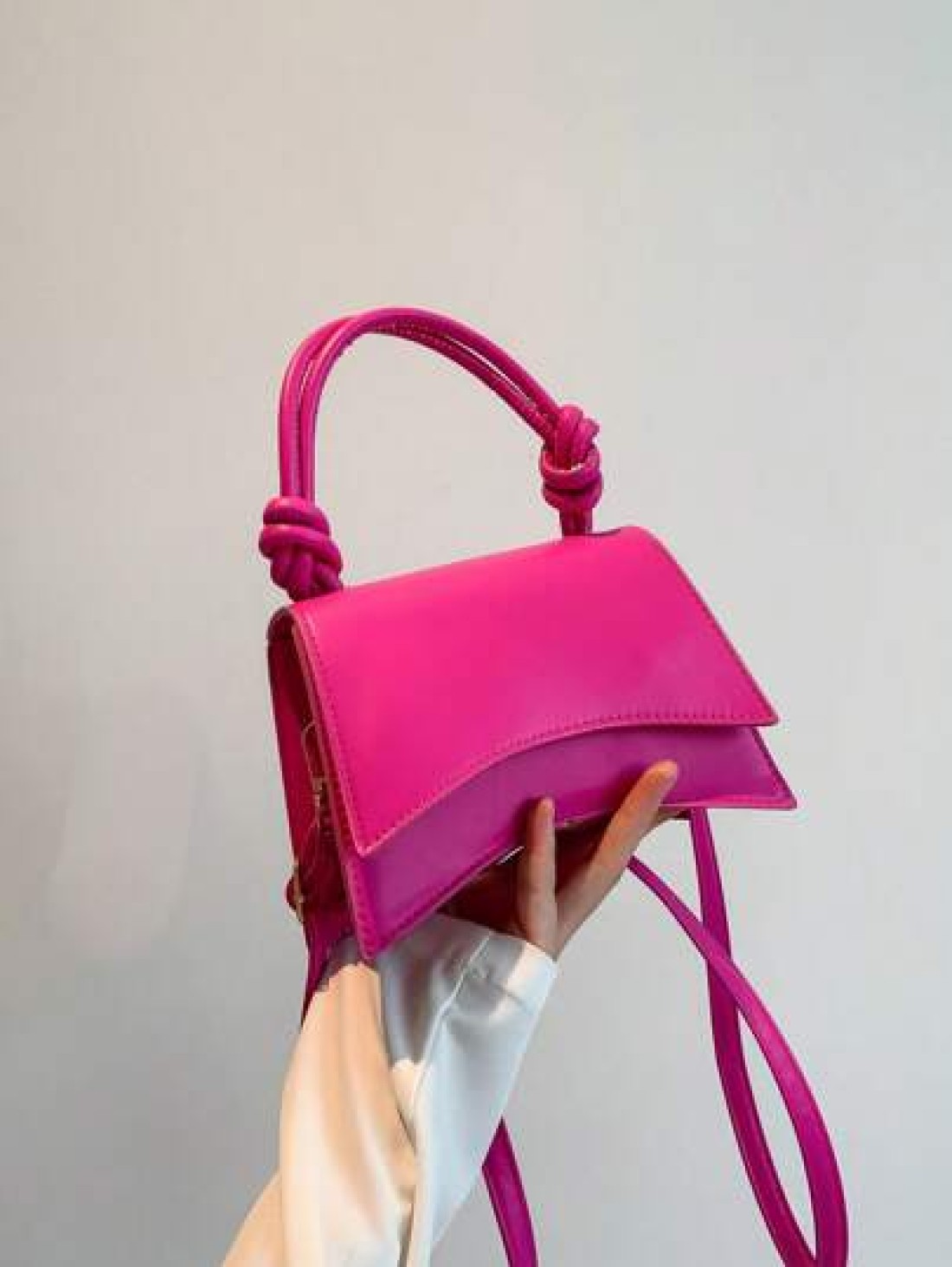 1pc New All Match Fashion Simple And Beautiful Solid Color Handbag Shoulder Crossbody Small Square Bag For Girls Cute Dopamine Mini Wallet Lipstick Bag For Girls Small Fragrance Style Princess Handbag