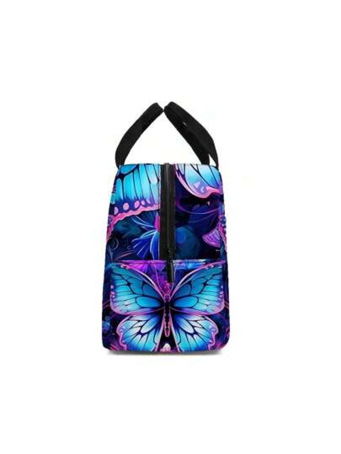 Butterfly Printed Lunch Bag Insulated Tote Bag Portable Tote Bag For Work Travel And Picnics Back To School