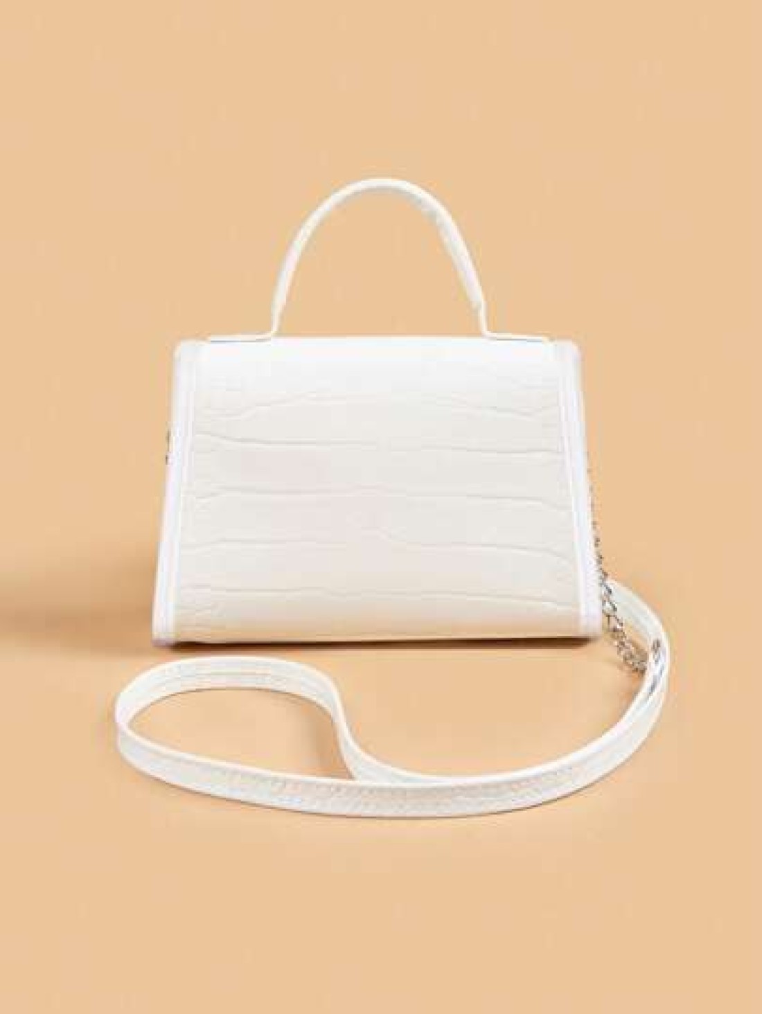1pc Girls Cute Sparkle Butterfly Crocodile Pattern PU Chain Shoulder Bag Suitable For All Seasons Daily Use