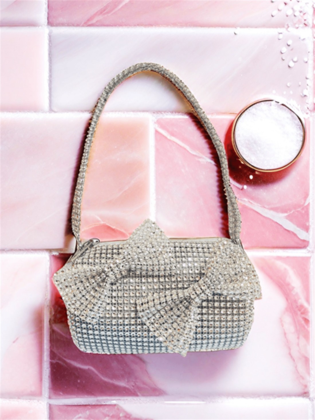 Children s New Round Bow Rhinestone Princess Handbag Sparkly Diamante Kid Girls Party Gift Coin Purse