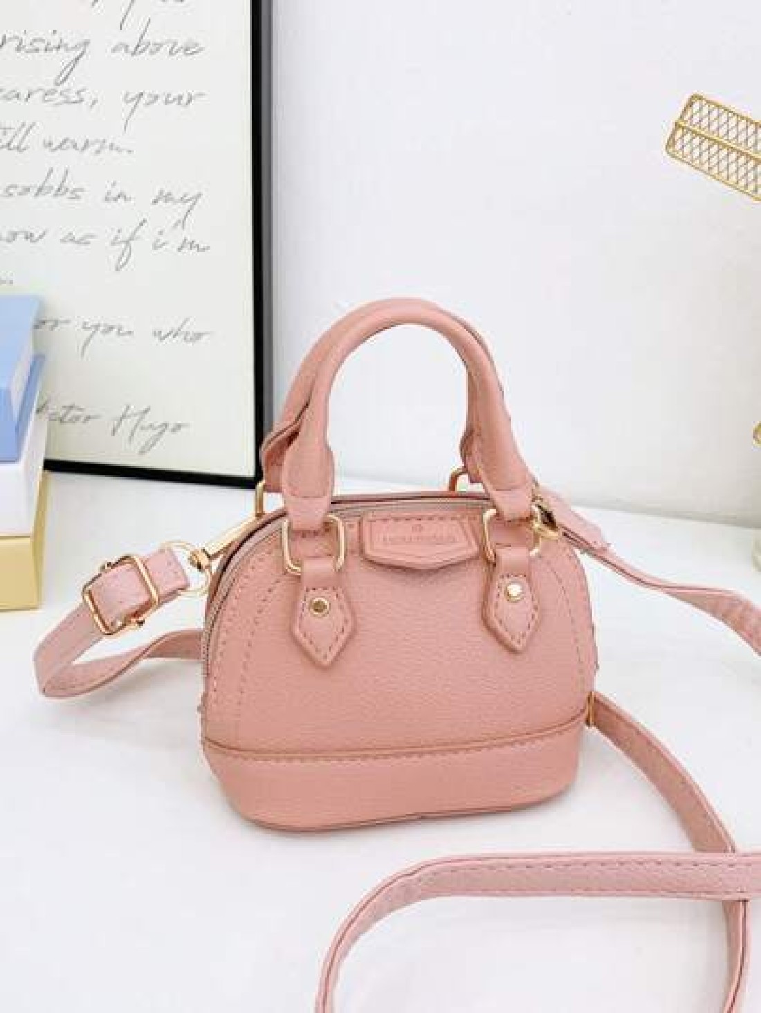 1pc Fashionable Textured Small Bag Fashionable Casual Shoulder Messenger Bag High End Korean Small Shell Bag Handbag Messenger Bag Lipstick And Coin Accessories Bag Pu Material High End Solid Color Co
