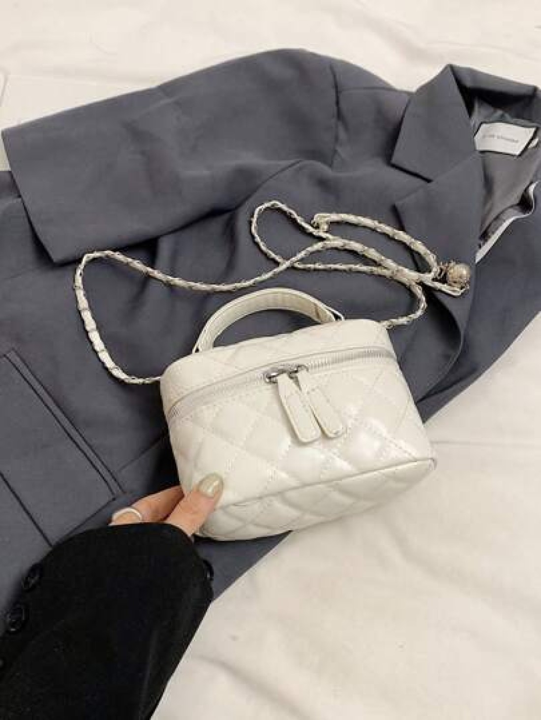 1pc Mini Rhombus Chain Strap Tote Shoulder Crossbody Bag For Girls
