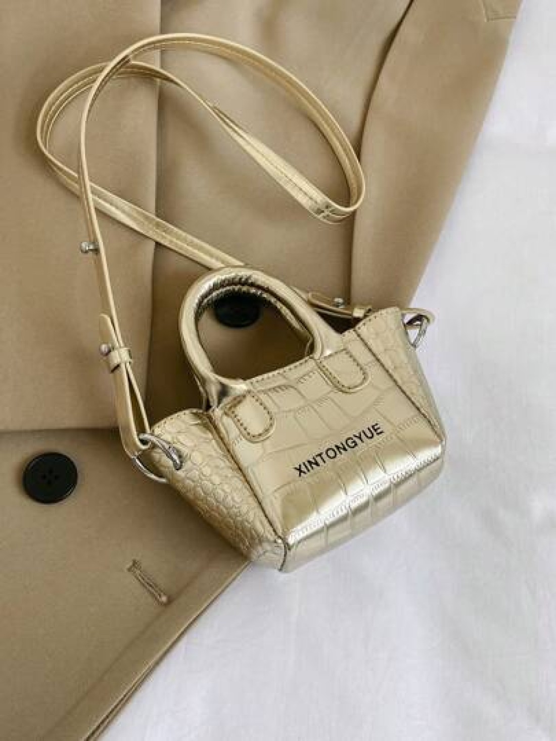 Children s Bag New High Glossy Stone Pattern Mini Crossbody Bag Girl Princess Handbag