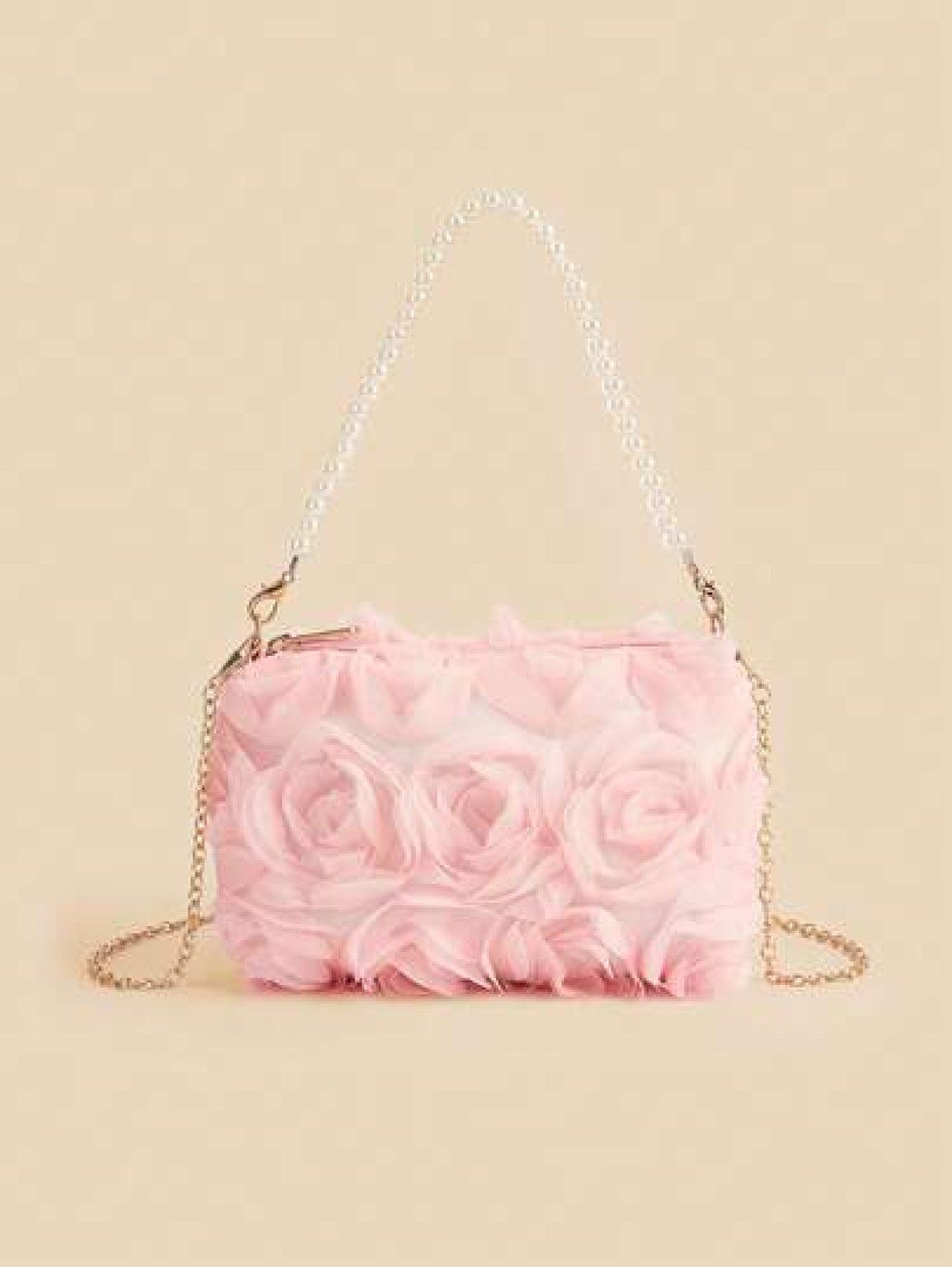 1pc Girls Chiffon Floral Romantic Sweet Crossbody Clutch Bag Versatile For Party And Evening Occasion