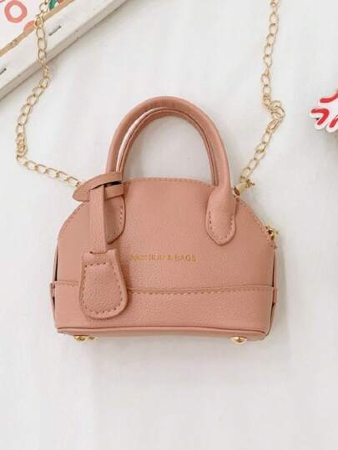 1pc Fashionable And Cute Children s Bags Small And Fresh Girls Handbags Cute Chain Crossbody Handbags High End Solid Color Bags With Letter Prints Smooth Zippers Litchi Pattern Girls Handbags Crossbod