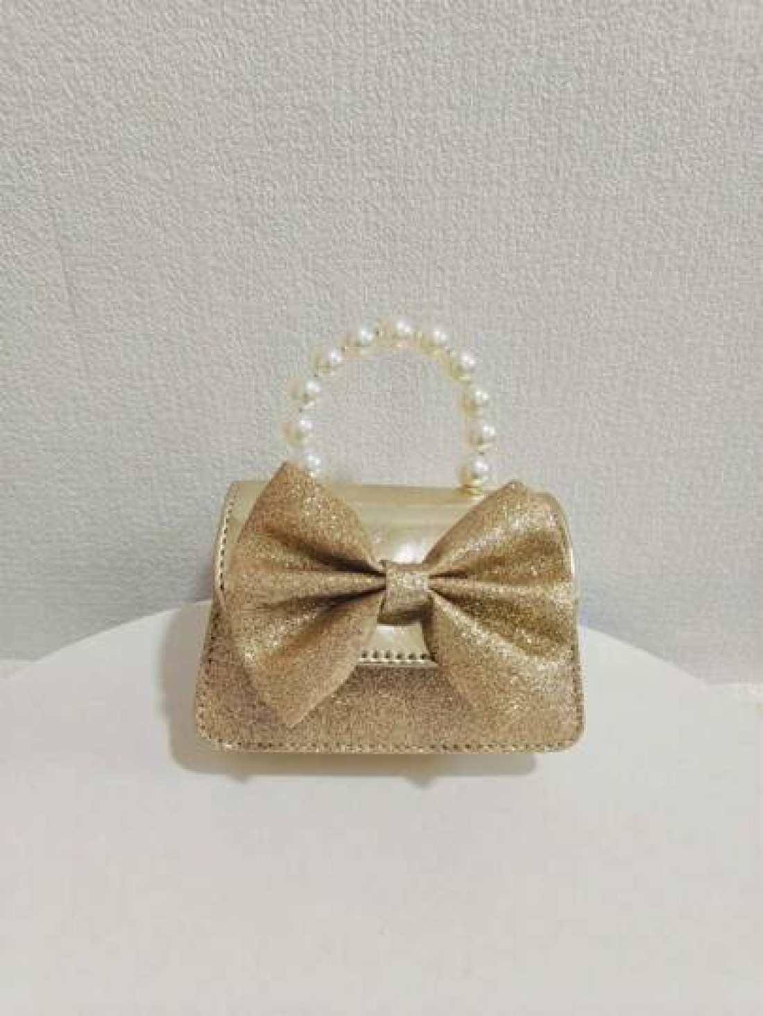 Children s New Pearl Handheld Bag Festival Gift PU Leather Bowknot Fashion Mini Princess Handbag For Little Girls Coin Purse Mini Shoulder Bag
