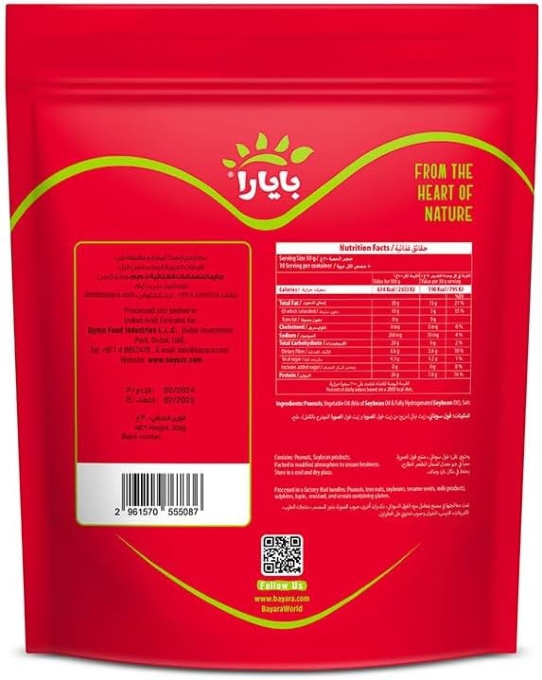 BAYARA SNACKS PEANUTS SALTED 300G
