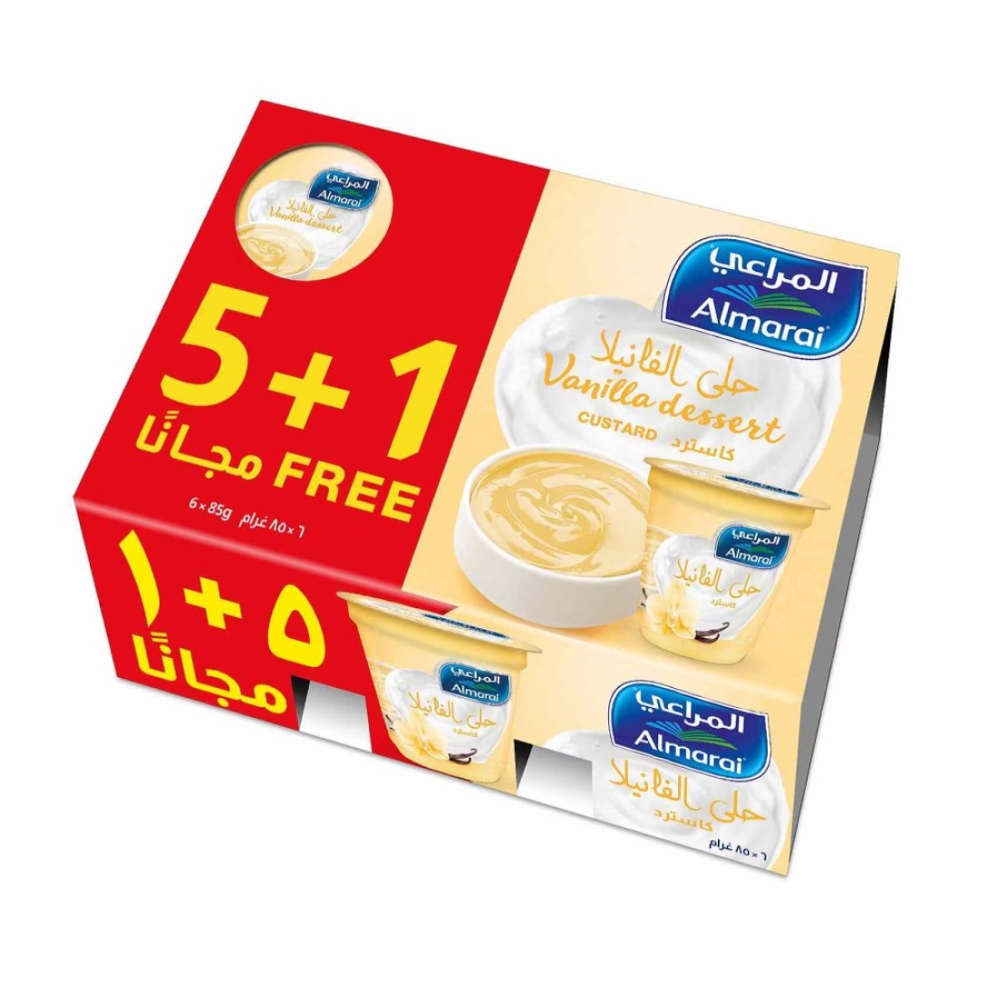 Almarai Vanilla Custard, 85g Pack of 6