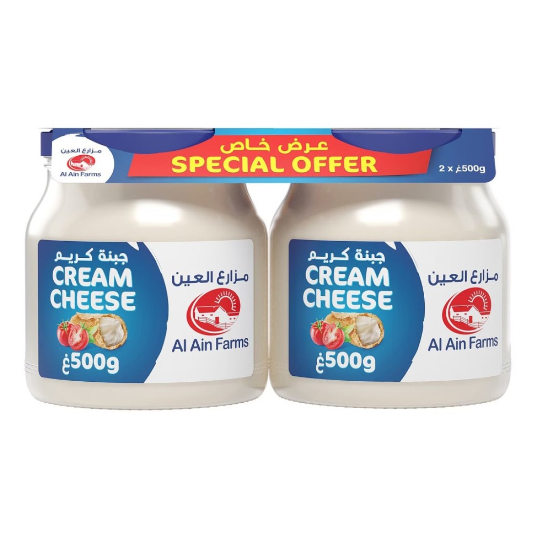 Al Ain Farms Cream Cheese Jar 500g Pack of 2