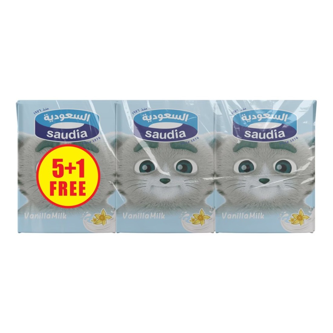 Saudia Vanilla Milk 200ml Pack of 6