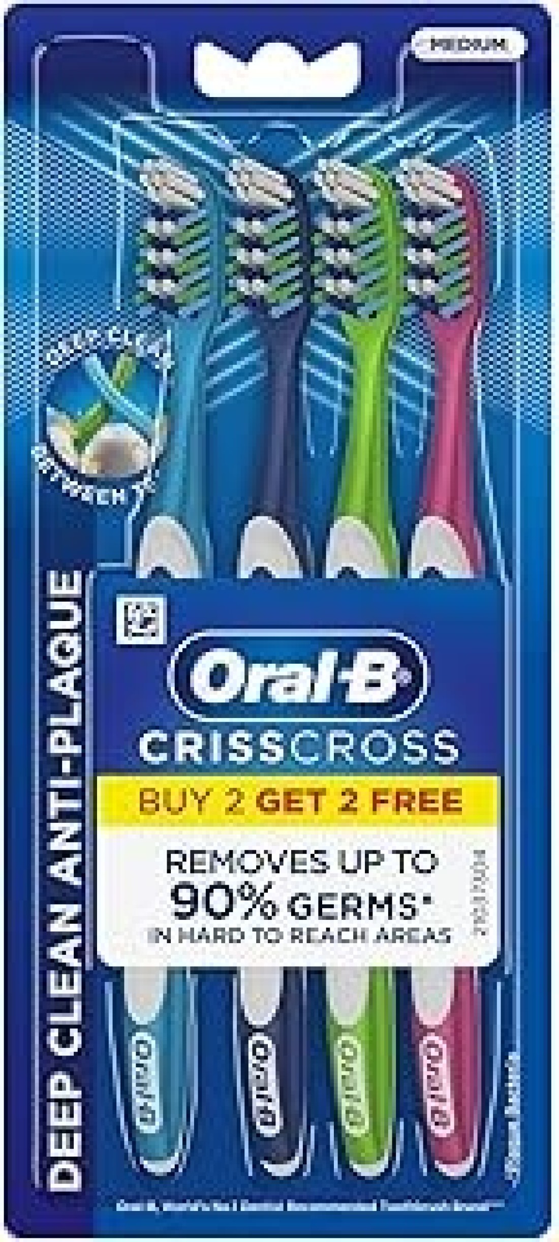 ORAL-B CRISSCROSS MEDIUM (2+2) 4s