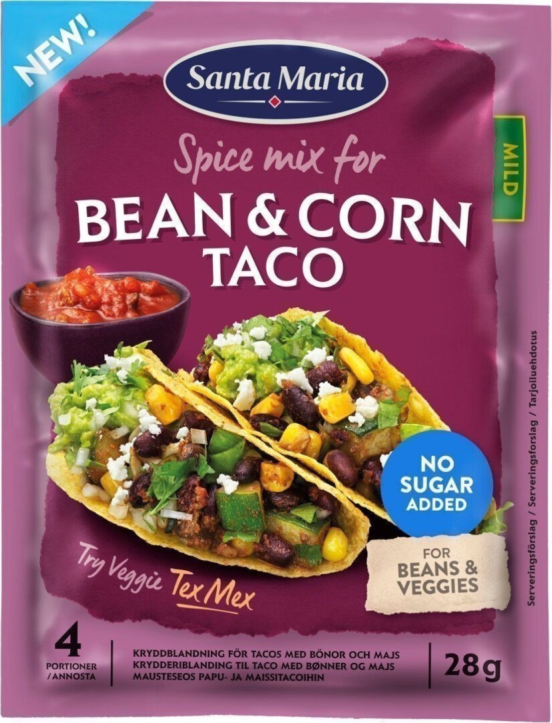S/M Bean & Corn Taco 20x2gm
