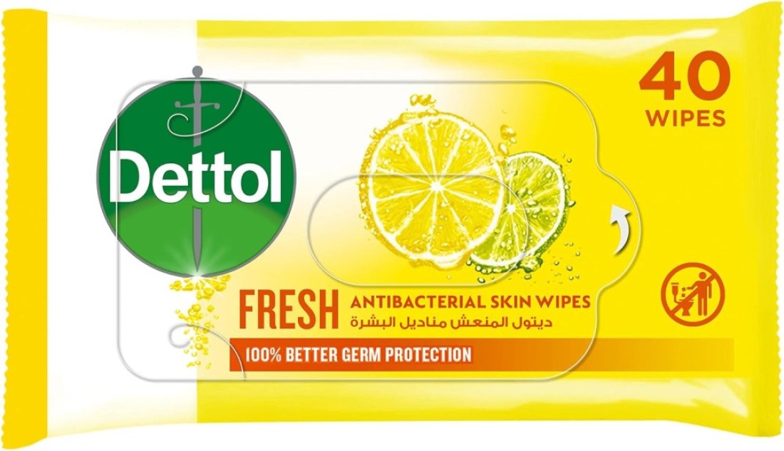 DETTOL ANTIBACTERIAL WIPES FRESH 40S