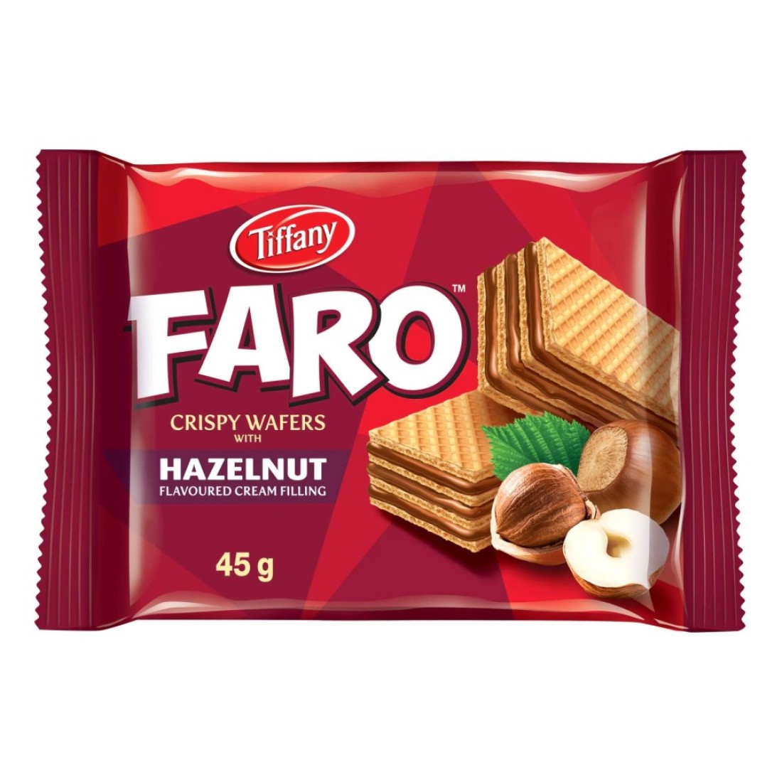 Tiffany Faro Hazelnut Wafer, 45g Pack of 12