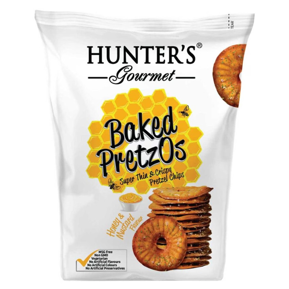 Hunter Foods Hunters Gourmet Baked Pretzos Honey And Mustard Flavour 160g