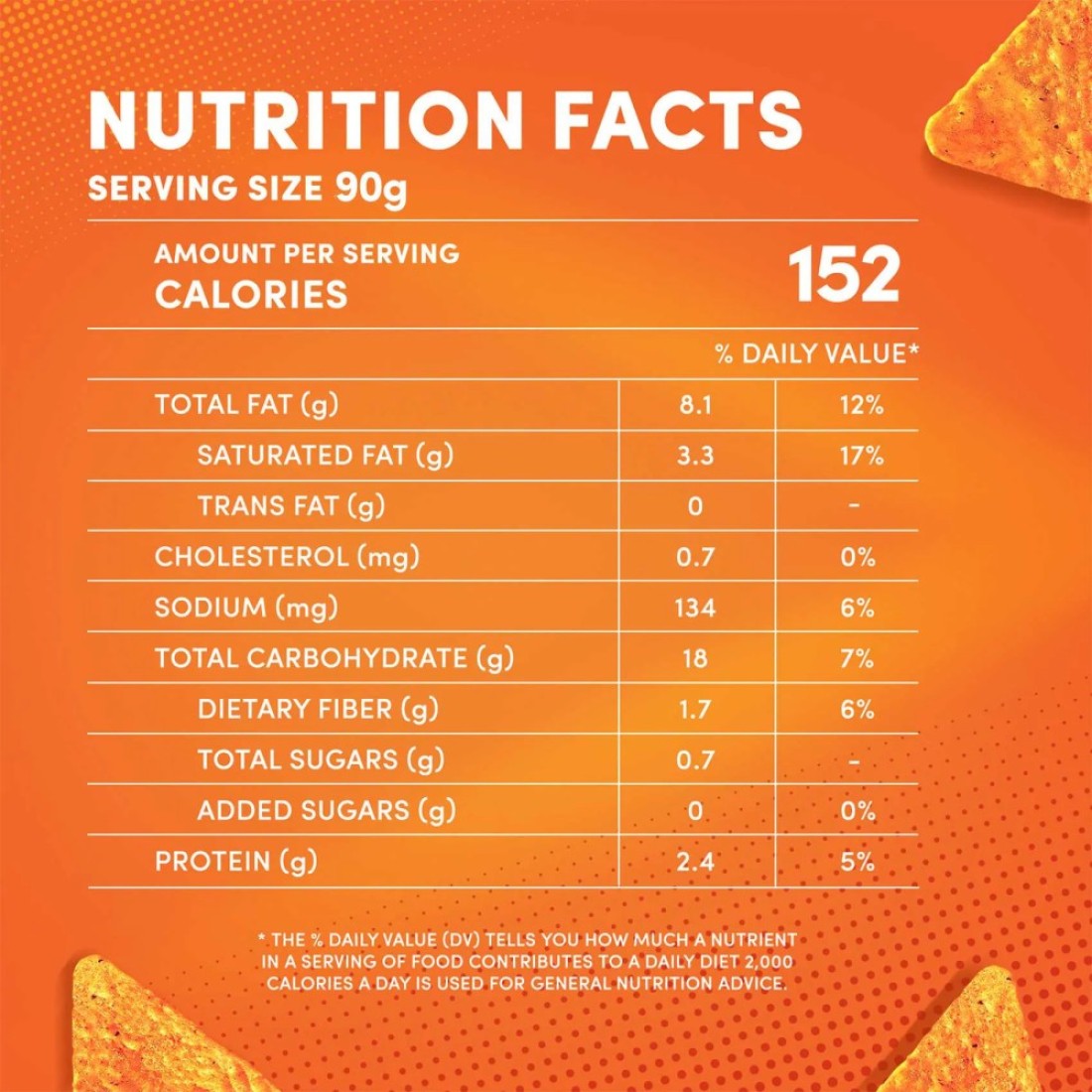 Doritos Nacho Cheese Tortilla Chips 90g