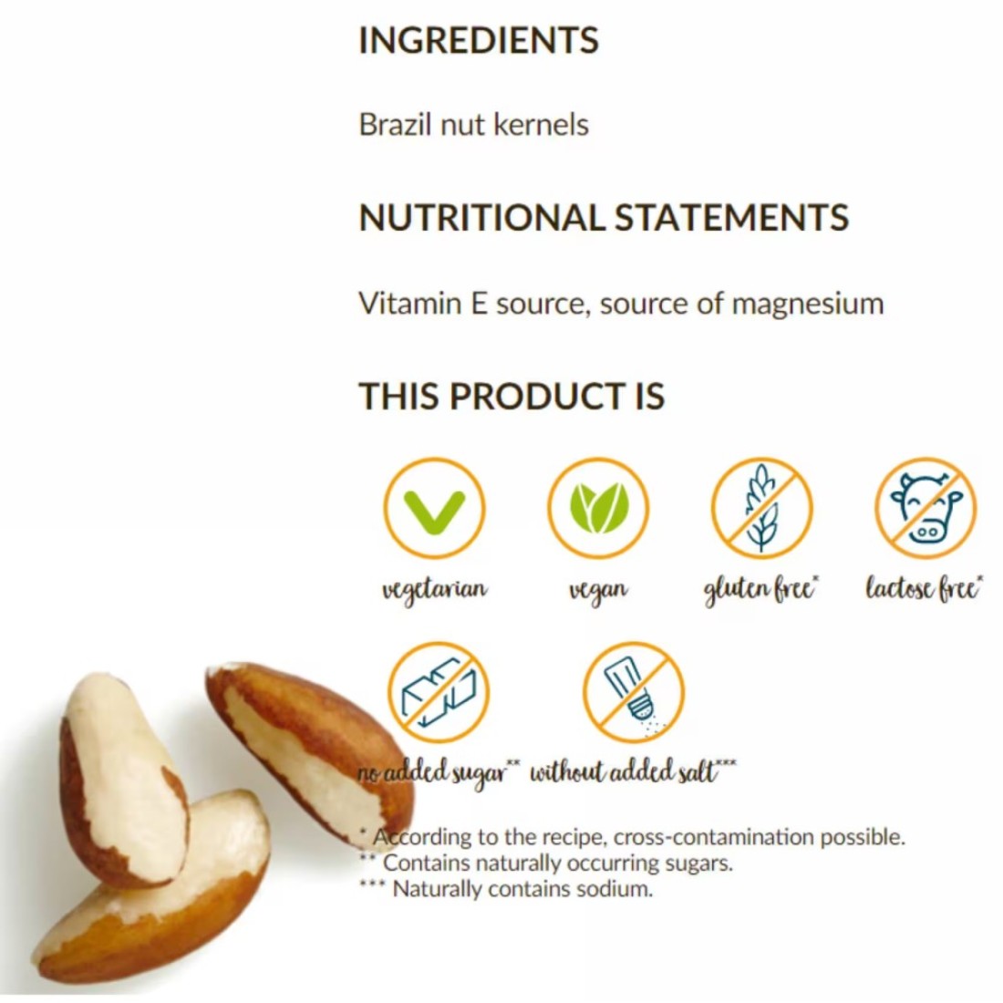 Seeberger Brazil Nuts Shelled, 200g