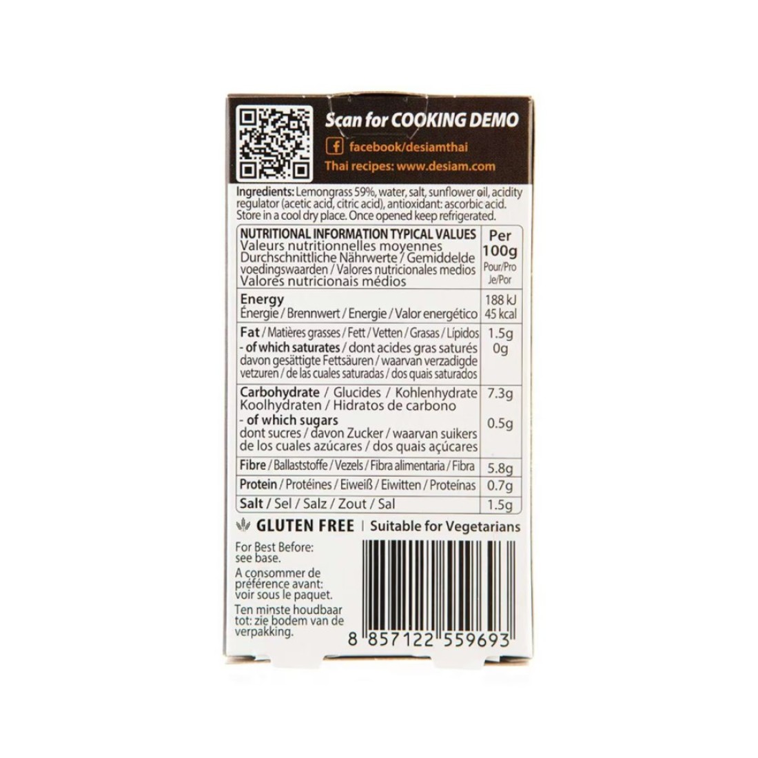 De Siam Lemongrass Stir Fry Paste 30g