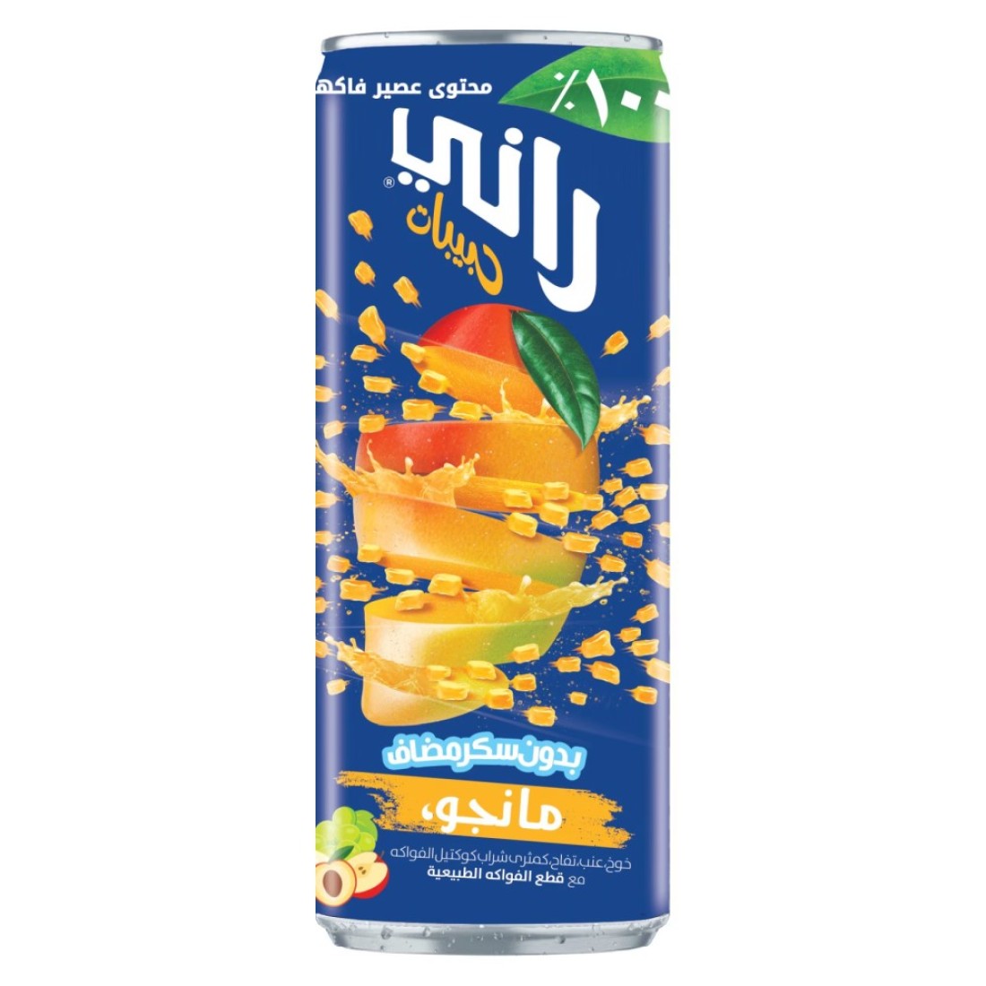 Rani Float Mango Peach Grape Apple Pear Mixed Fruit Drink No Added Sugar 240ml Pack of 6
