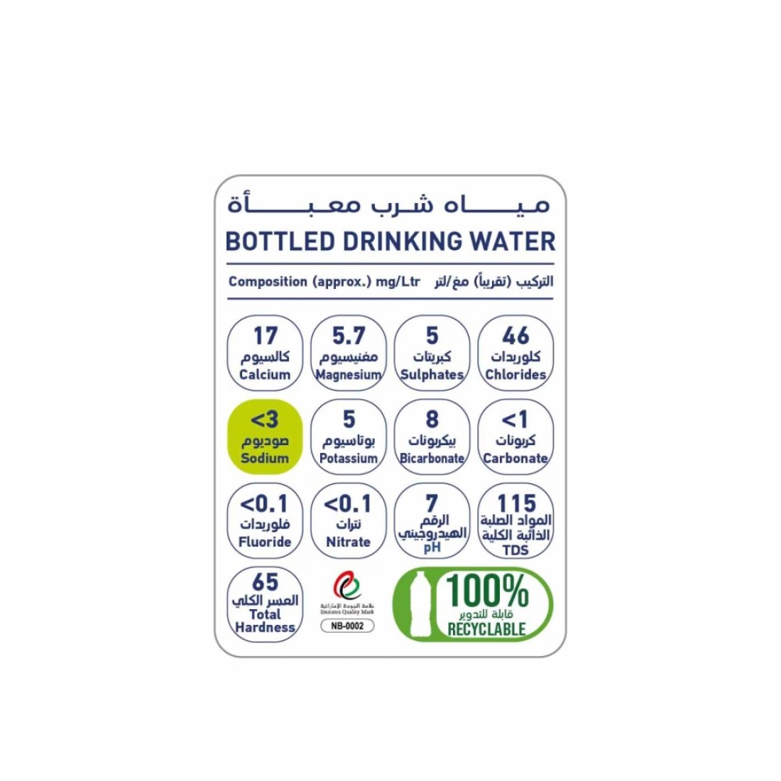 Oasis Low Sodium Drinking Water 1.5L Pack of 6