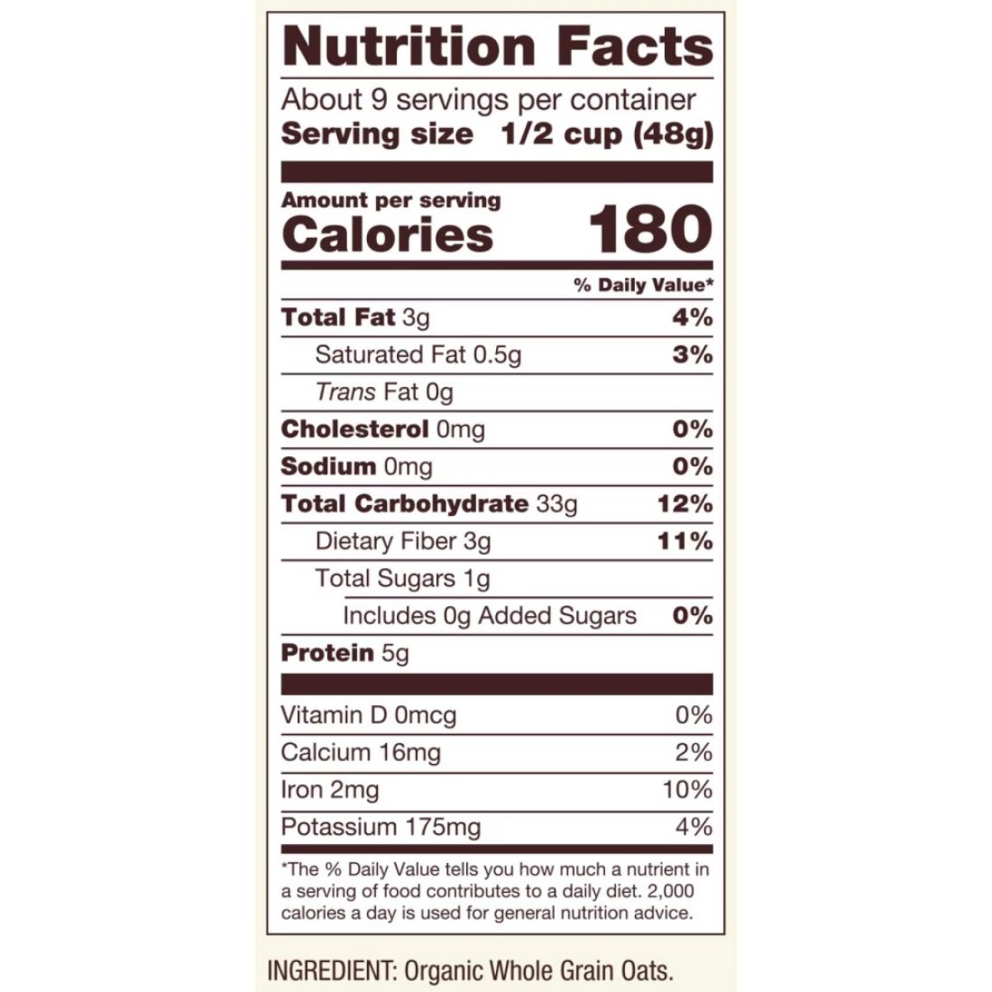 Bob&#39;s Red Mill Organic Whole Grain Old Fashioned Rolled Oats Non-GMO 454g