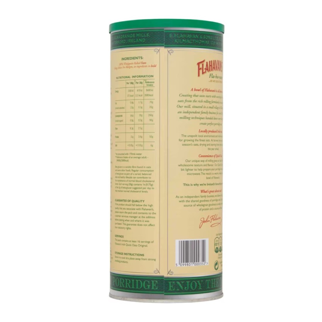 Flahavan&#39;s Original Irish Quick Oats 500g