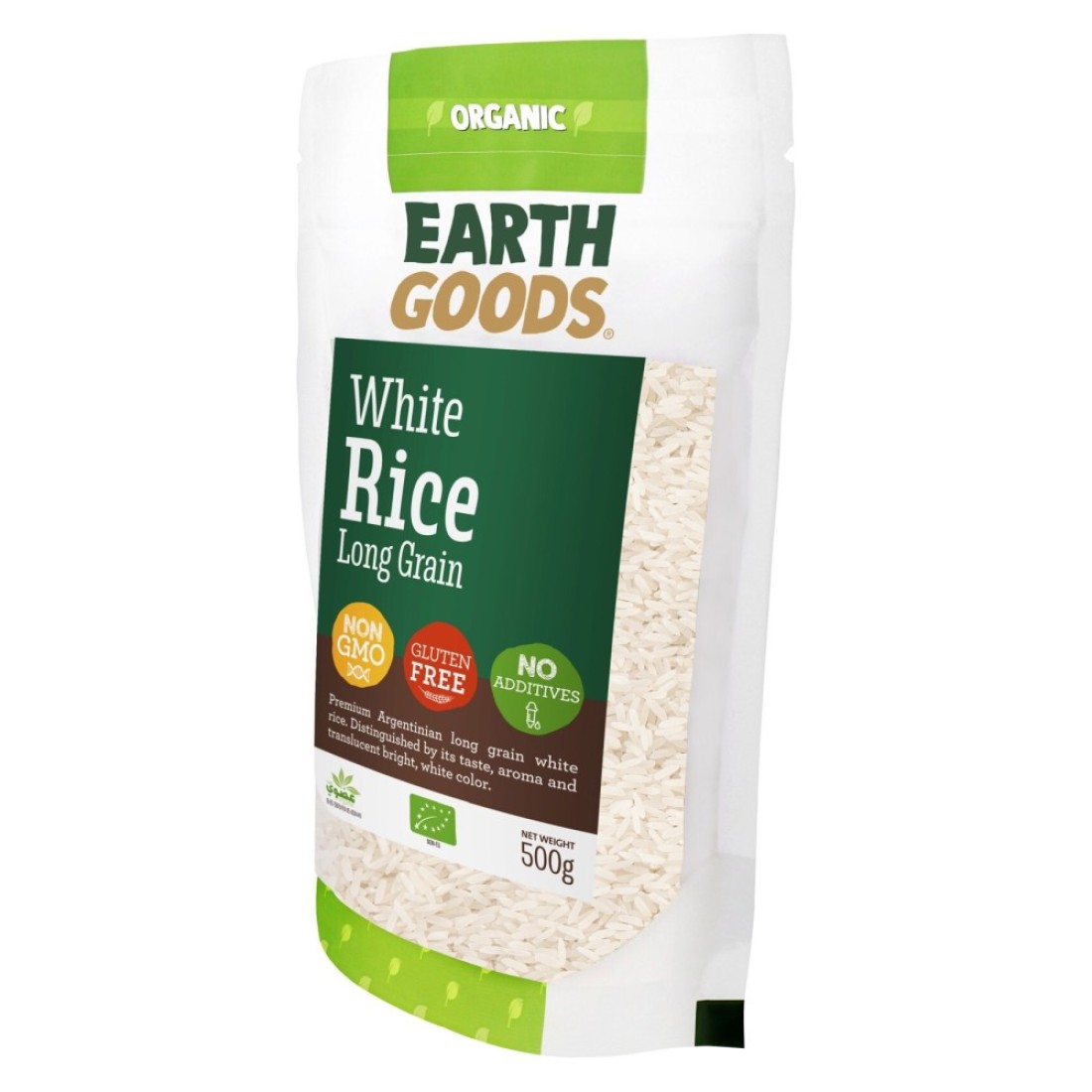 Earth Goods Organic Long Grain White Rice 500g