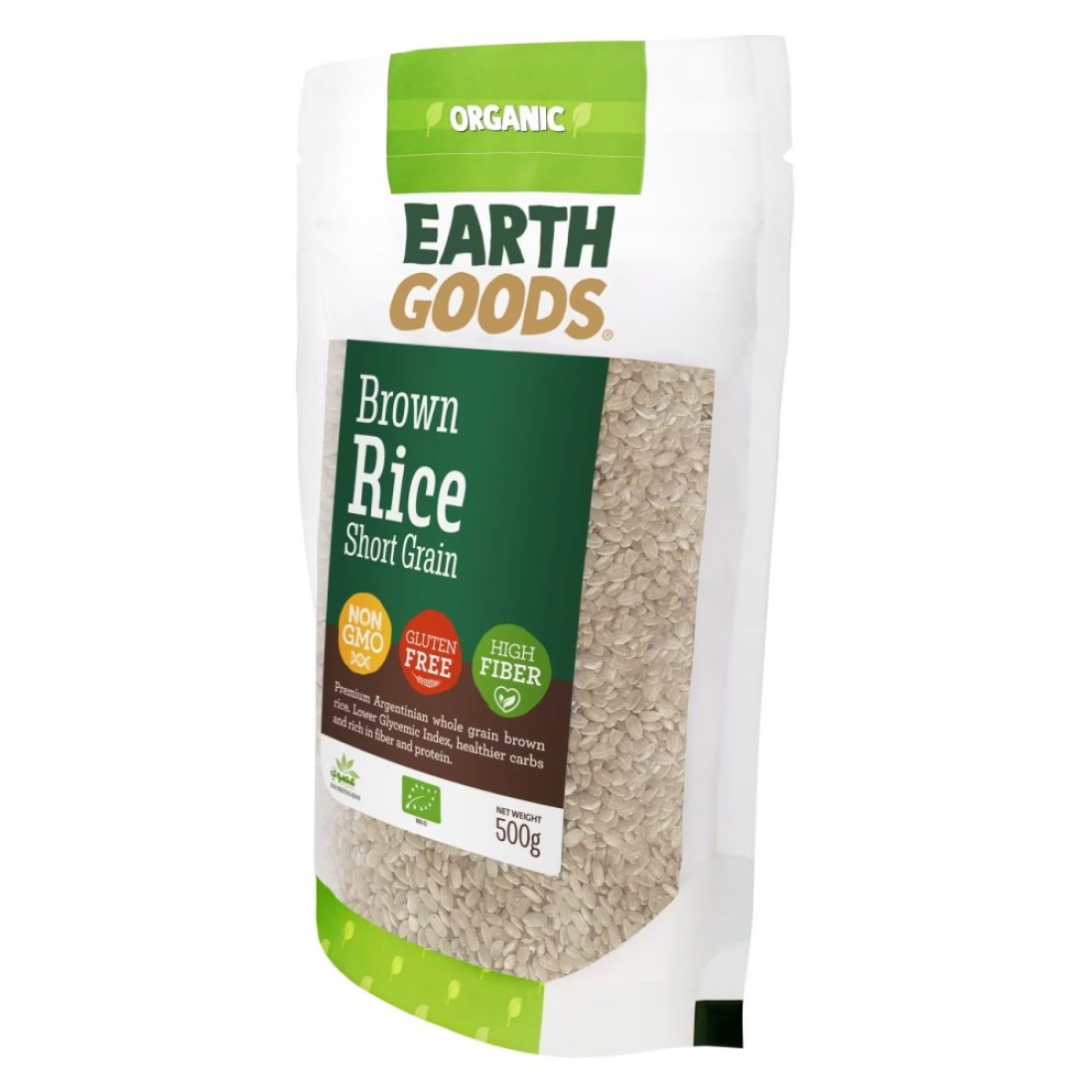 Earth Goods Organic Short Grain Brown Rice 500g