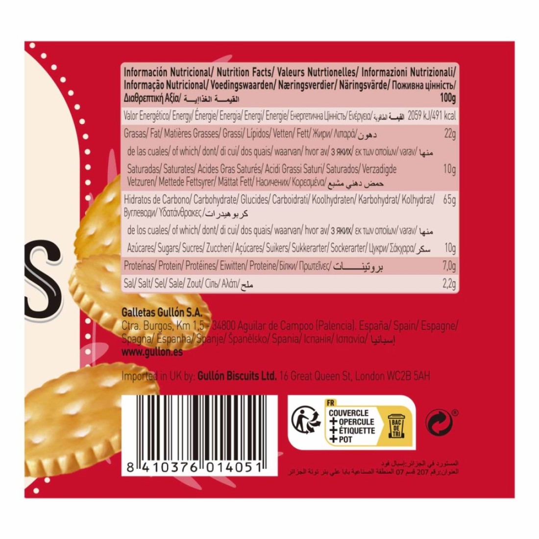 Gullon Round Shape Mini Crackers 350g