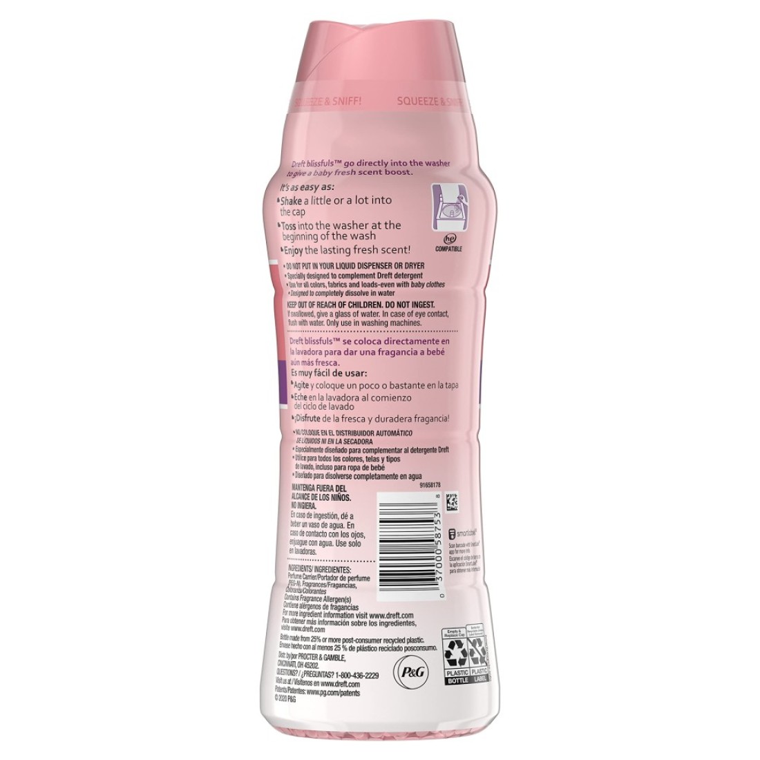 Dreft Blissfuls Laundry Scent Booster Beads for Washer Baby Fresh Scent 201 oz