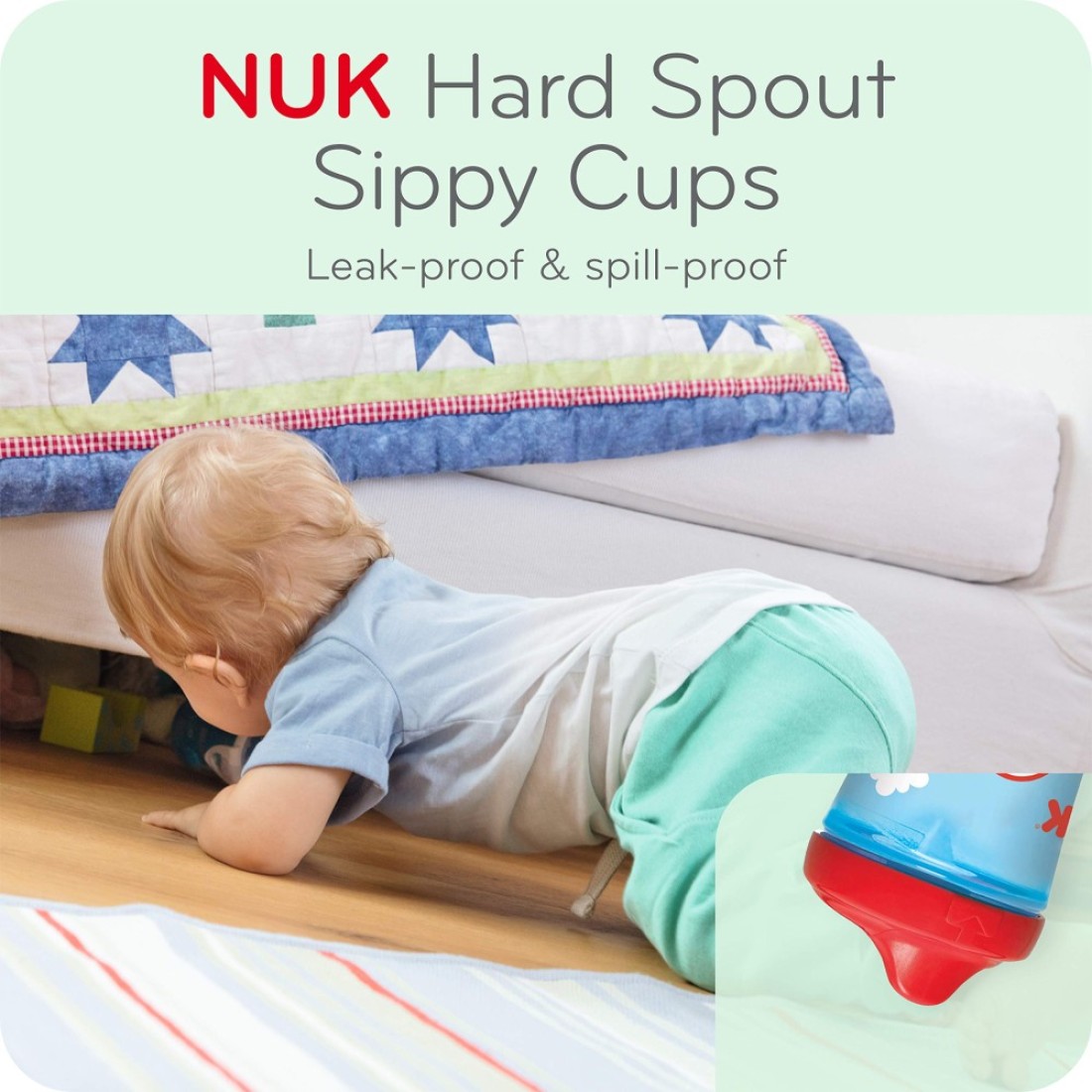 NUK Sesame Street Hard Spout Cup 10 Oz 2 Pack BPA Free Spill Proof Sippy Cup