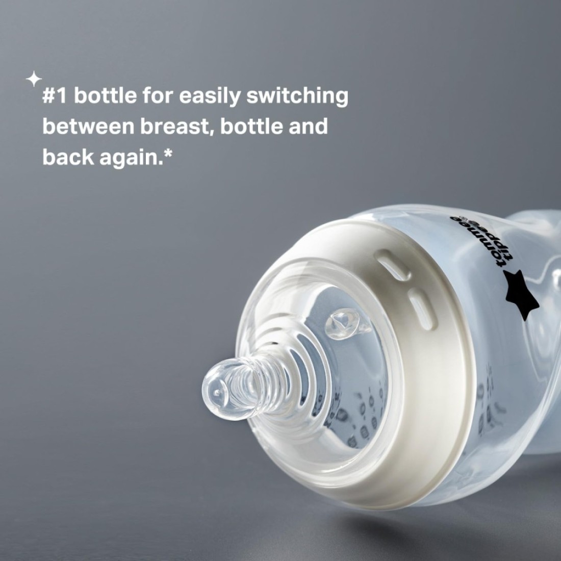 Tommee Tippee Natural Start AntiColic BPA Free Baby Bottles 9oz SlowFlow BreastLike Nipple for a Natural Latch Designed for Seamless Transitions Between Bottle and Breast Fiesta Pack of 6