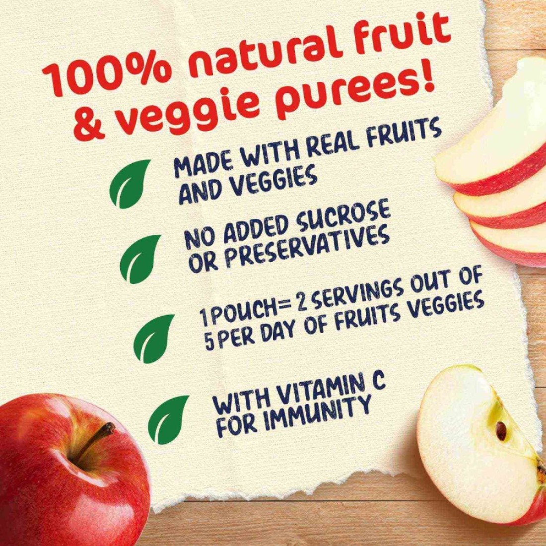 Nestle Cerelac Fruits Puree Pouch, Apple, from 6 Months, 90g