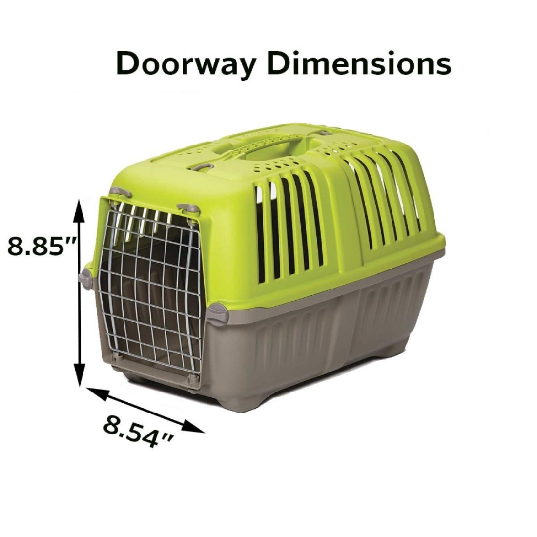 MidWest Homes for Pets Pet Carrier HardSided Dog Carrier Cat Carrier Small Animal Carrier in Green Inside Dims 2070L x 1322W x 1409H Suitable for Tiny Dog Breeds