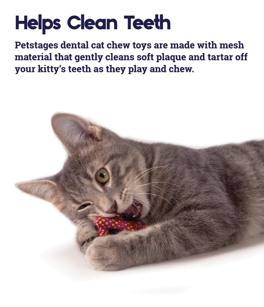Catstages Catnip Plaque Away Pretzel Dental Cat Chew Toy Catnip Toy Orange